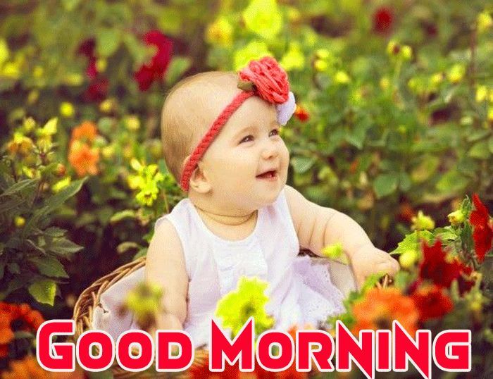 Adorable Good Morning Image with Cute Baby