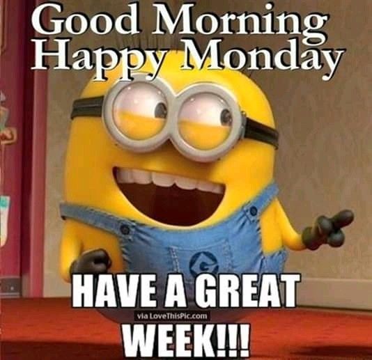 Good Morning! Happy Monday! Have a Great Week!!!