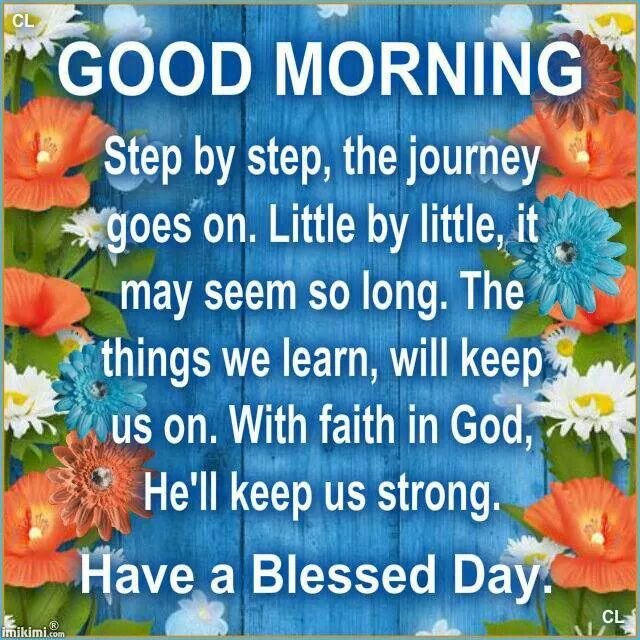 Good morning. Have a Blessed Wednesday