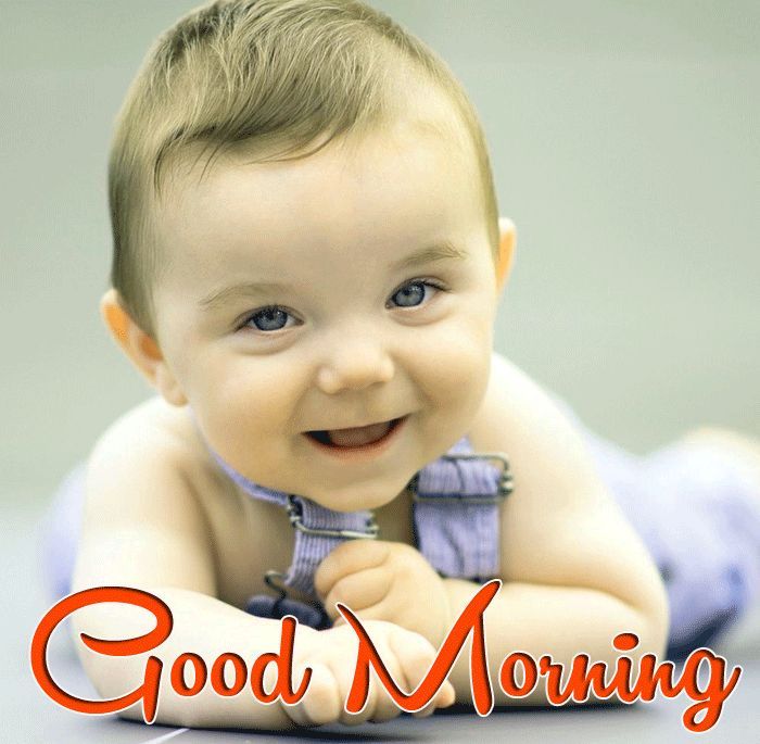Good Morning Pic of Cute Baby with Cute Smile