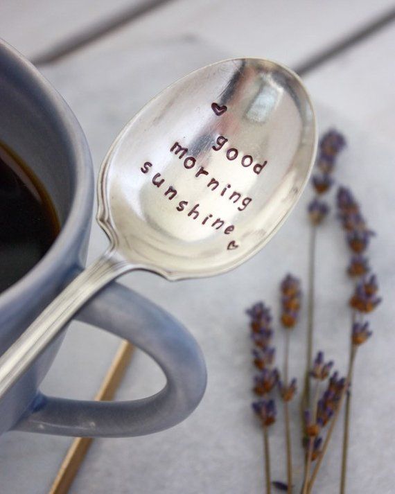 Good Morning Sunshine Hand Stamped Spoon