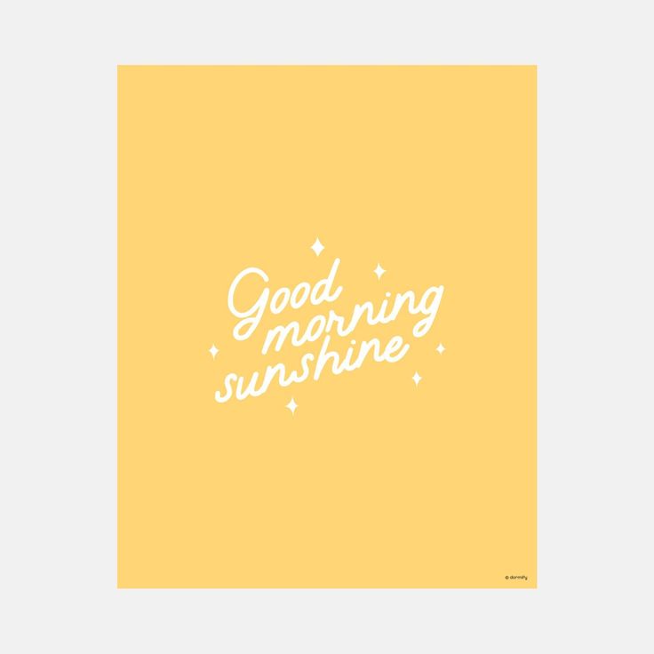 Good Morning Sunshine Print Yellow