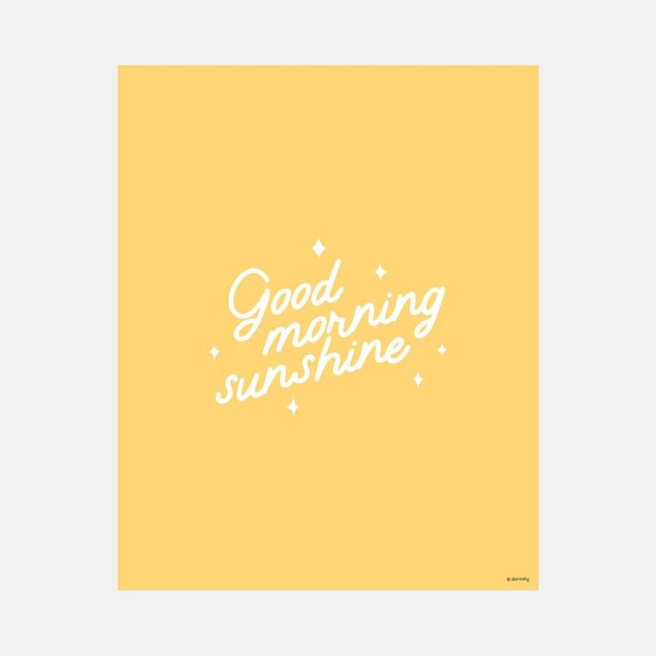 Good Morning Sunshine Print Yellow