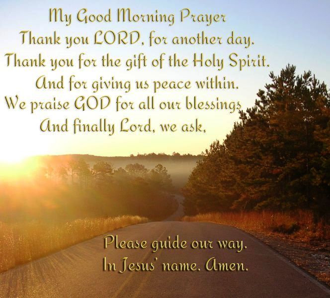 My Good Morning Prayer Thank You Lord