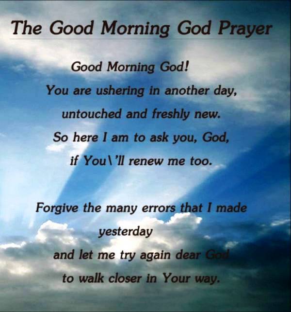 The Good Morning God Prayer