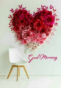 Good Morning With Heart Roses
