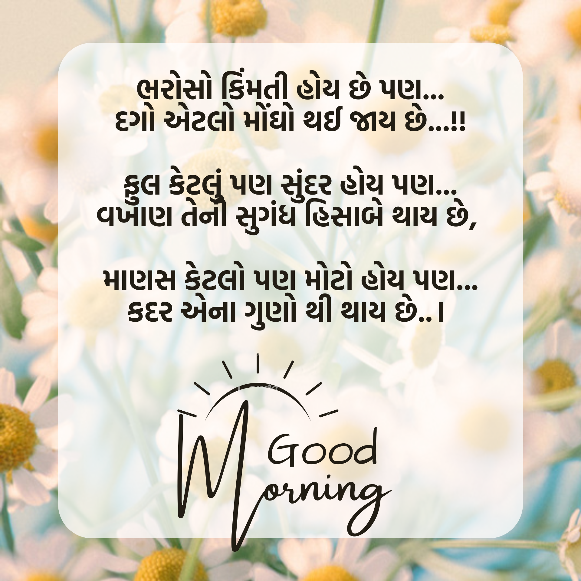 Good Morning Status Gujarati Photo